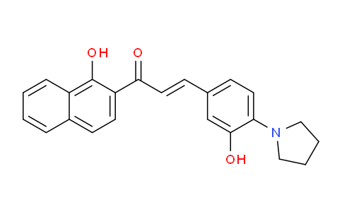 CAS No. 1414079-57-4, (2E)-3-[3-Hydroxy-4-(pyrrolidin-1-yl)phenyl]-1-(1-hydroxynaphthalen-2-yl)prop-2-en-1-one