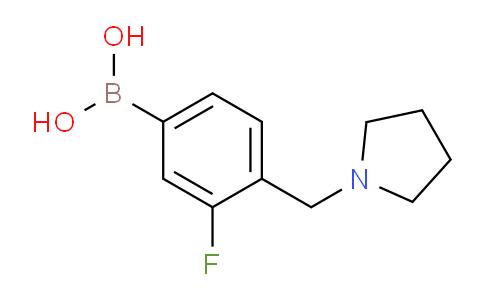 CAS No. 1333394-28-7, (3-fluoro-4-(pyrrolidin-1-ylmethyl)phenyl)boronic acid