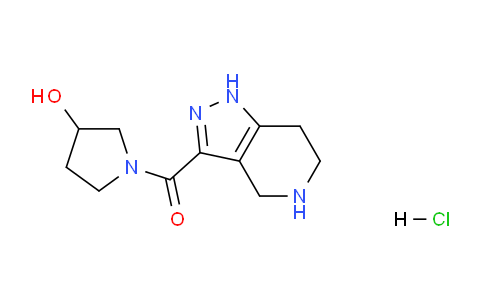 CAS No. 1219976-33-6, (3-Hydroxypyrrolidin-1-yl)(4,5,6,7-tetrahydro-1H-pyrazolo[4,3-c]pyridin-3-yl)methanone hydrochloride
