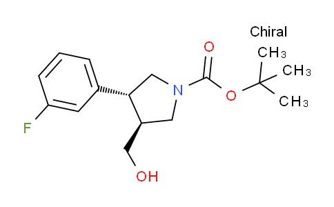 CAS No. 1420537-07-0, (3R,4S)-tert-Butyl 3-(3-fluorophenyl)-4-(hydroxymethyl)pyrrolidine-1-carboxylate