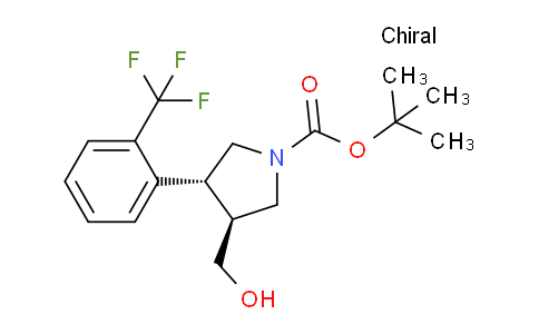 CAS No. 1186647-92-6, (3S,4R)-tert-Butyl 3-(hydroxymethyl)-4-(2-(trifluoromethyl)phenyl)pyrrolidine-1-carboxylate