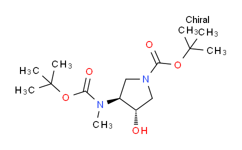 CAS No. 429673-82-5, (3S,4S)-tert-Butyl 3-((tert-butoxycarbonyl)(methyl)amino)-4-hydroxypyrrolidine-1-carboxylate