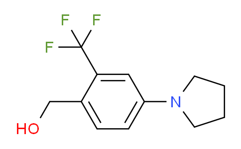 CAS No. 1427023-56-0, (4-(Pyrrolidin-1-yl)-2-(trifluoromethyl)phenyl)methanol