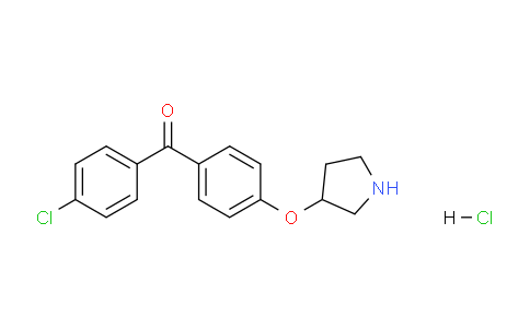 CAS No. 1185303-52-9, (4-Chlorophenyl)(4-(pyrrolidin-3-yloxy)phenyl)methanone hydrochloride