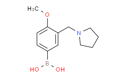 CAS No. 577795-69-8, (4-Methoxy-3-(pyrrolidin-1-ylmethyl)phenyl)boronic acid