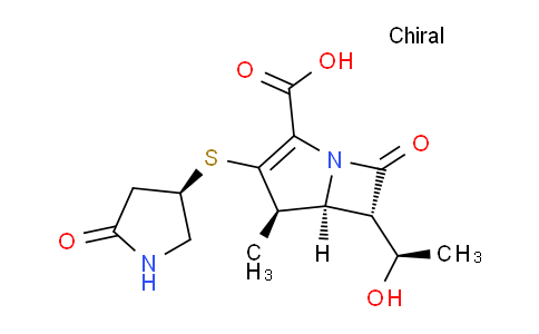CAS No. 193811-33-5, (4R,5S,6S)-6-((R)-1-Hydroxyethyl)-4-methyl-7-oxo-3-(((R)-5-oxopyrrolidin-3-yl)thio)-1-azabicyclo[3.2.0]hept-2-ene-2-carboxylic acid