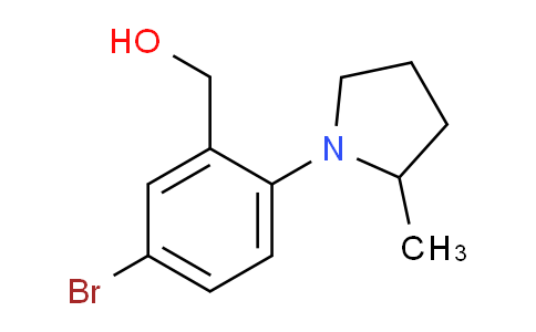 CAS No. 1243559-12-7, (5-Bromo-2-(2-methylpyrrolidin-1-yl)phenyl)methanol