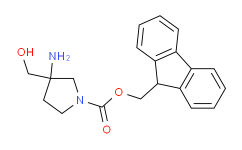 CAS No. 951625-98-2, (9H-Fluoren-9-yl)methyl 3-amino-3-(hydroxymethyl)pyrrolidine-1-carboxylate