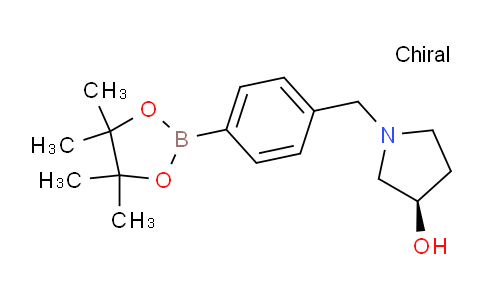 CAS No. 1206641-44-2, (R)-1-(4-(4,4,5,5-Tetramethyl-1,3,2-dioxaborolan-2-yl)benzyl)pyrrolidin-3-ol