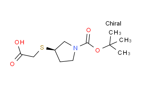 CAS No. 1354010-07-3, (R)-2-((1-(tert-Butoxycarbonyl)pyrrolidin-3-yl)thio)acetic acid