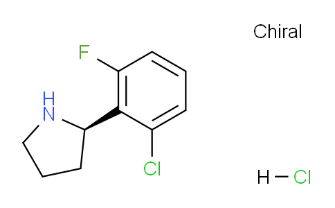 CAS No. 1381928-56-8, (R)-2-(2-Chloro-6-fluorophenyl)pyrrolidine hydrochloride