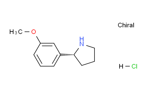 CAS No. 1381927-75-8, (R)-2-(3-Methoxyphenyl)pyrrolidine hydrochloride