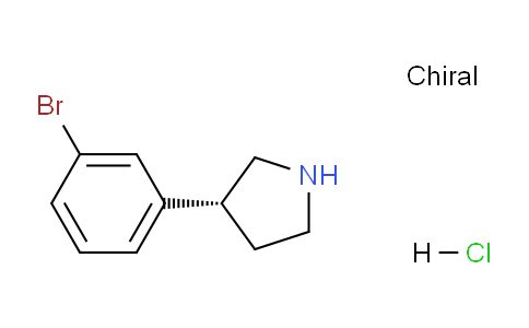 CAS No. 1384268-47-6, (R)-3-(3-Bromophenyl)pyrrolidine hydrochloride