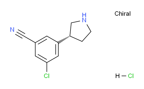 CAS No. 1956437-22-1, (R)-3-Chloro-5-(pyrrolidin-3-yl)benzonitrile hydrochloride