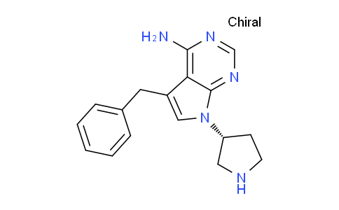 CAS No. 1956436-54-6, (R)-5-Benzyl-7-(pyrrolidin-3-yl)-7H-pyrrolo[2,3-d]pyrimidin-4-amine