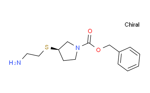 CAS No. 1354016-39-9, (R)-Benzyl 3-((2-aminoethyl)thio)pyrrolidine-1-carboxylate