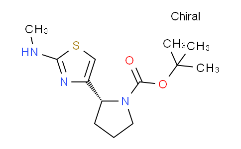 CAS No. 871727-59-2, (R)-tert-Butyl 2-(2-(methylamino)thiazol-4-yl)pyrrolidine-1-carboxylate