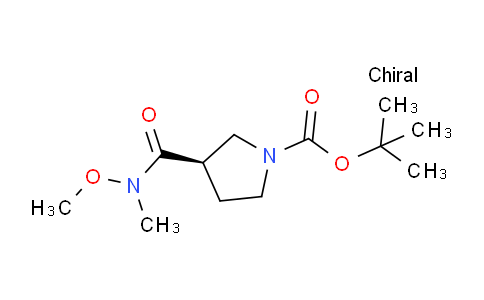 CAS No. 1204677-54-2, (R)-tert-Butyl 3-(methoxy(methyl)carbamoyl)pyrrolidine-1-carboxylate