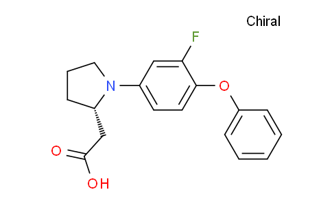 CAS No. 1363408-45-0, (S)-2-(1-(3-Fluoro-4-phenoxyphenyl)pyrrolidin-2-yl)acetic acid
