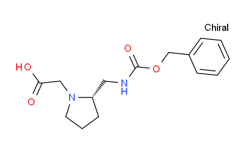 CAS No. 1354002-28-0, (S)-2-(2-((((Benzyloxy)carbonyl)amino)methyl)pyrrolidin-1-yl)acetic acid