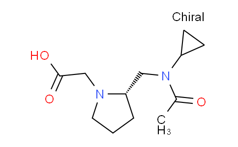 CAS No. 1353994-72-5, (S)-2-(2-((N-Cyclopropylacetamido)methyl)pyrrolidin-1-yl)acetic acid