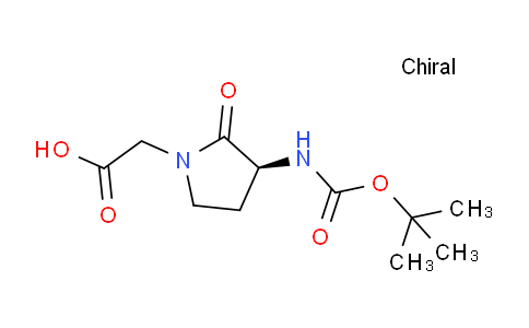 CAS No. 79839-26-2, (S)-2-(3-((tert-Butoxycarbonyl)amino)-2-oxopyrrolidin-1-yl)acetic acid