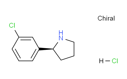 CAS No. 1360440-58-9, (S)-2-(3-Chlorophenyl)pyrrolidine hydrochloride