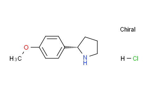 CAS No. 1227798-73-3, (S)-2-(4-Methoxyphenyl)pyrrolidine hydrochloride