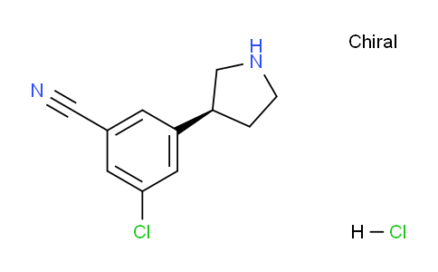 CAS No. 1956434-99-3, (S)-3-Chloro-5-(pyrrolidin-3-yl)benzonitrile hydrochloride