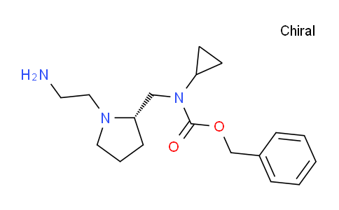 CAS No. 1354006-68-0, (S)-Benzyl ((1-(2-aminoethyl)pyrrolidin-2-yl)methyl)(cyclopropyl)carbamate