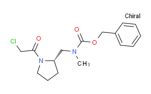 CAS No. 1353997-67-7, (S)-Benzyl ((1-(2-chloroacetyl)pyrrolidin-2-yl)methyl)(methyl)carbamate