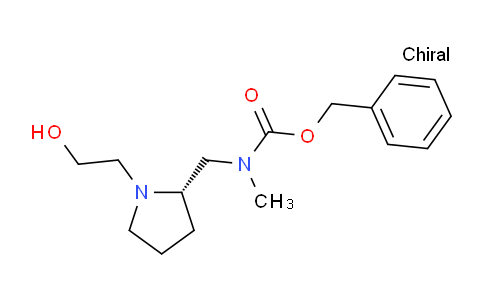 CAS No. 1354016-18-4, (S)-Benzyl ((1-(2-hydroxyethyl)pyrrolidin-2-yl)methyl)(methyl)carbamate