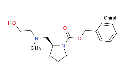 CAS No. 1354019-62-7, (S)-Benzyl 2-(((2-hydroxyethyl)(methyl)amino)methyl)pyrrolidine-1-carboxylate