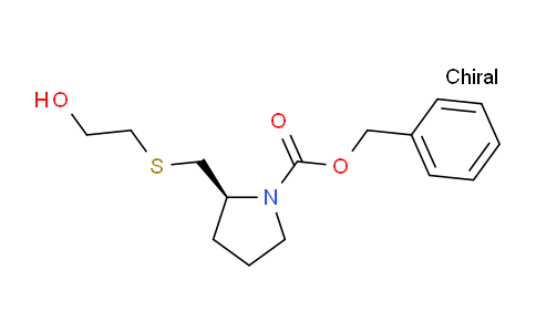 CAS No. 1353995-77-3, (S)-Benzyl 2-(((2-hydroxyethyl)thio)methyl)pyrrolidine-1-carboxylate