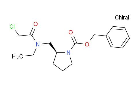 CAS No. 1354016-80-0, (S)-Benzyl 2-((2-chloro-N-ethylacetamido)methyl)pyrrolidine-1-carboxylate