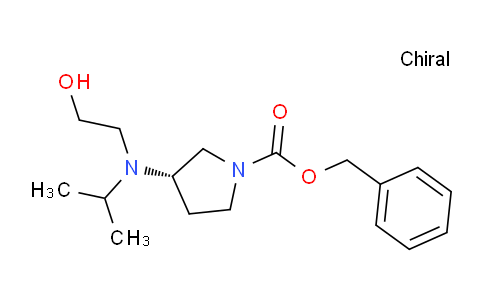 CAS No. 1354015-49-8, (S)-Benzyl 3-((2-hydroxyethyl)(isopropyl)amino)pyrrolidine-1-carboxylate