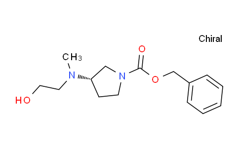 CAS No. 1353999-62-8, (S)-Benzyl 3-((2-hydroxyethyl)(methyl)amino)pyrrolidine-1-carboxylate
