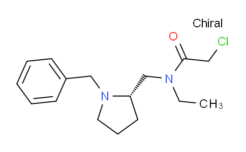 CAS No. 1354019-97-8, (S)-N-((1-Benzylpyrrolidin-2-yl)methyl)-2-chloro-N-ethylacetamide
