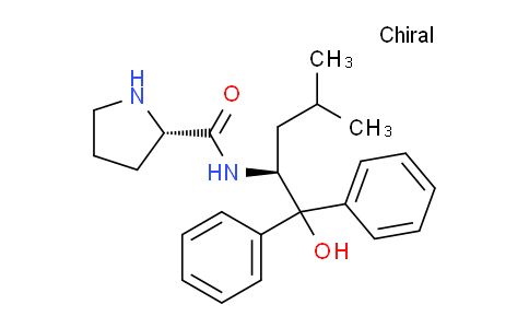 CAS No. 910110-45-1, (S)-N-((S)-1-Hydroxy-4-methyl-1,1-diphenylpentan-2-yl)pyrrolidine-2-carboxamide