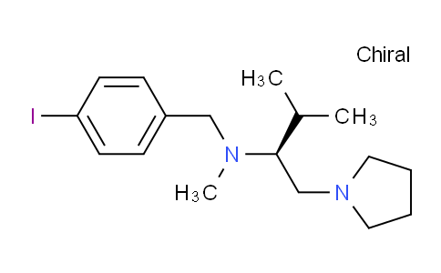 CAS No. 1416444-98-8, (S)-N-(4-Iodobenzyl)-N,3-dimethyl-1-(pyrrolidin-1-yl)butan-2-amine