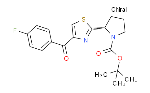 CAS No. 1005342-78-8, (S)-tert-Butyl 2-(4-(4-fluorobenzoyl)thiazol-2-yl)pyrrolidine-1-carboxylate