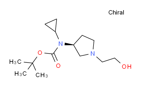 CAS No. 1354001-78-7, (S)-tert-Butyl cyclopropyl(1-(2-hydroxyethyl)pyrrolidin-3-yl)carbamate