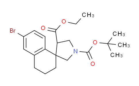 CAS No. 1956332-79-8, 1'-tert-Butyl 4'-ethyl 6-bromo-3,4-dihydro-2H-spiro[naphthalene-1,3'-pyrrolidine]-1',4'-dicarboxylate