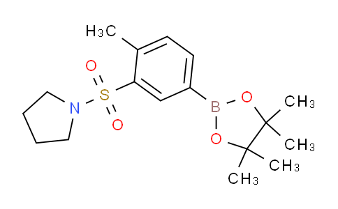 CAS No. 1704067-50-4, 1-((2-methyl-5-(4,4,5,5-tetramethyl-1,3,2-dioxaborolan-2-yl)phenyl)sulfonyl)pyrrolidine