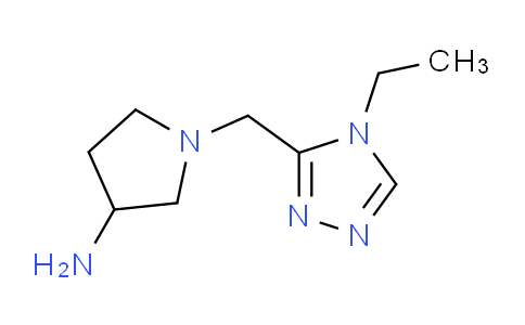 CAS No. 1698500-23-0, 1-((4-Ethyl-4H-1,2,4-triazol-3-yl)methyl)pyrrolidin-3-amine