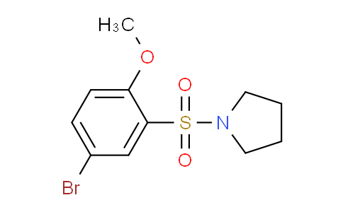 CAS No. 691381-10-9, 1-((5-Bromo-2-methoxyphenyl)sulfonyl)pyrrolidine