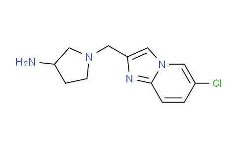CAS No. 1272854-37-1, 1-((6-Chloroimidazo[1,2-a]pyridin-2-yl)methyl)pyrrolidin-3-amine