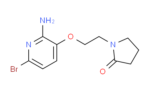 CAS No. 1956377-32-4, 1-(2-((2-Amino-6-bromopyridin-3-yl)oxy)ethyl)pyrrolidin-2-one
