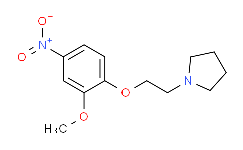 CAS No. 2287-10-7, 1-(2-(2-Methoxy-4-nitrophenoxy)ethyl)pyrrolidine