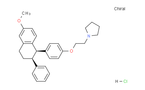 CAS No. 22845-53-0, 1-(2-(4-(cis-6-Methoxy-2-phenyl-1,2,3,4-tetrahydronaphthalen-1-yl)phenoxy)ethyl)pyrrolidine hydrochloride